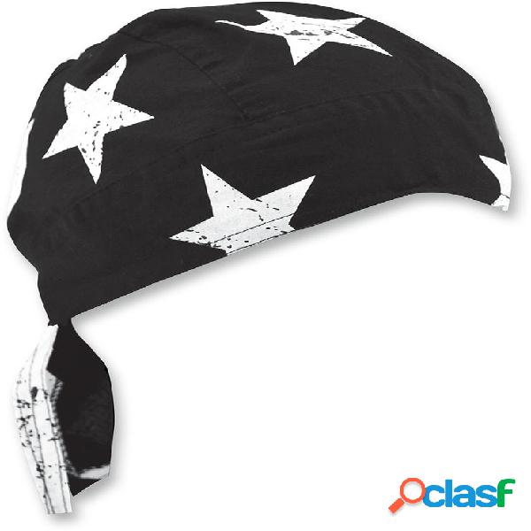 Bandana Zan Headgear Flydanna USA Flag Bianco e Nero