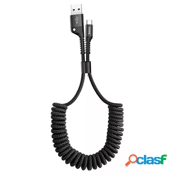 Baseus Fish Eye Spring Cavo dati USB-C CATSR-01 - 1 m - Nero