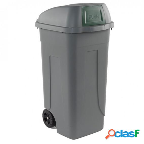 Bidone mobile Push - con coperchio - 49x54x95 cm - 100 L -