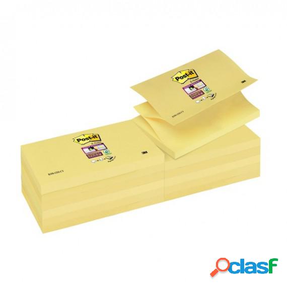 Blocco Post it Super Sticky Z Notes - R350-123SS-CY - 76 x