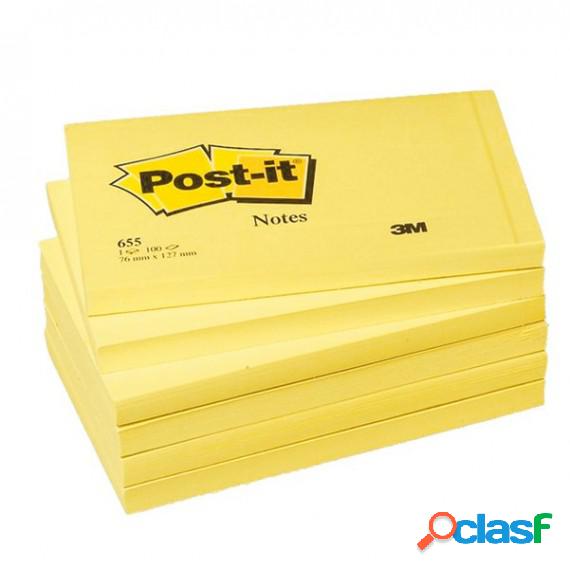 Blocco foglietti - 655 - 76 x 127 mm - giallo Canary - 100