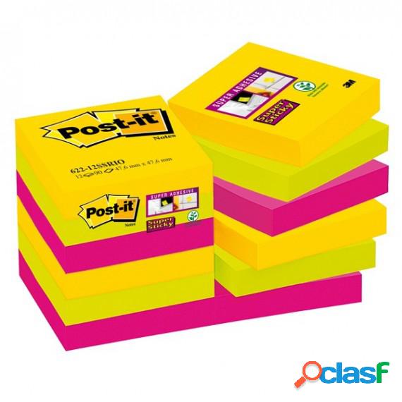 Blocco foglietti Post it Super Sticky - 622-12SS-RIO-EU -