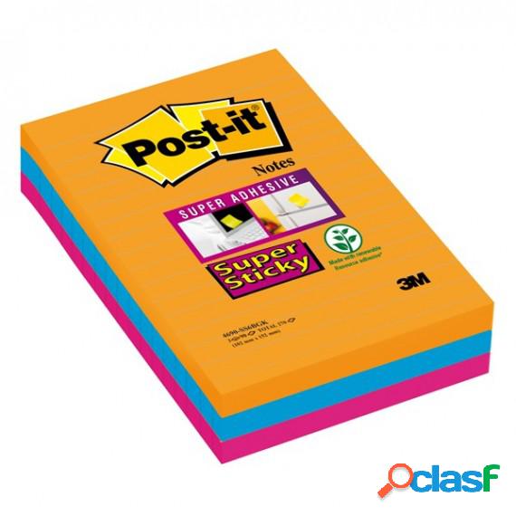 Blocco foglietti Post it Super Sticky rettangolari -