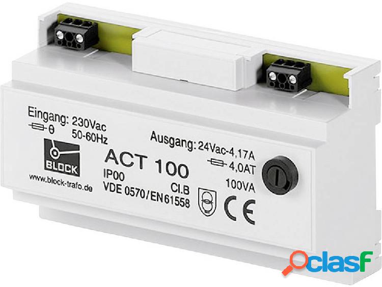Block ACT 100 Trasformatore di sicurezza 1 x 230 V/AC 1 x 24