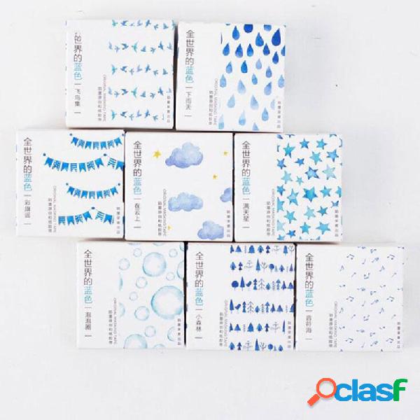 Blue Star Cloud Bird Rain Drop Sticker per album fotografico