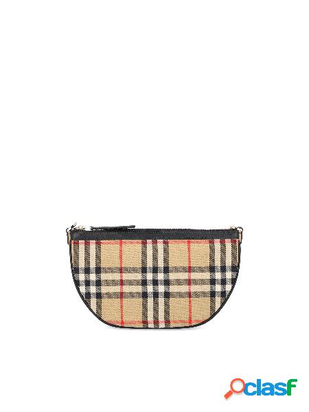 Borsa Sottile Olympia in Cotone con Motivo Vintage Check