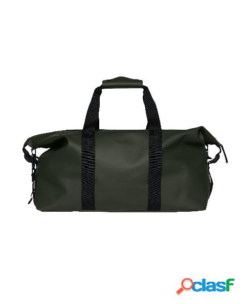 Borsa Weekend Bag verde in tessuto impermeabile effetto