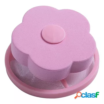 Borsa a rete galleggiante riutilizzabile per capelli - rosa