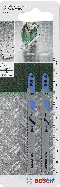 Bosch Lame per sega a sciabola HSS, T 118 A 91 mm, 2 pezzi