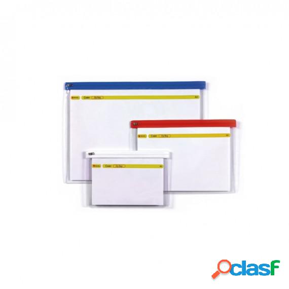 Busta a Zip Bag - 21x29,7 cm - A4 - banda colorata - Rexel