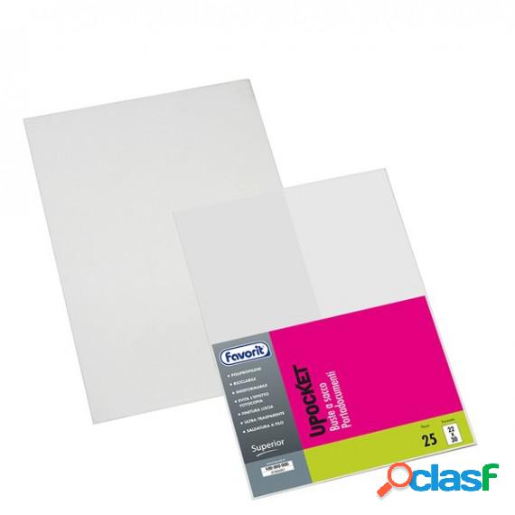 Buste a sacco Upocket - PP - Superior - 22x30 cm - liscio -