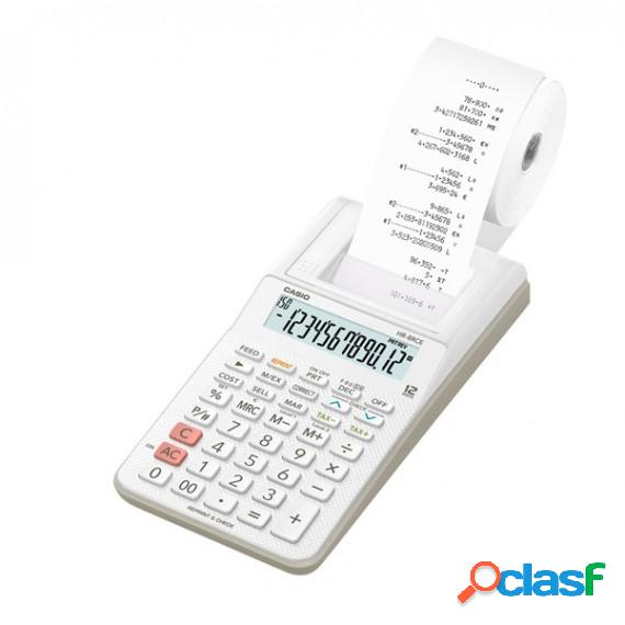 Calcolatrice scrivente HR-8RCE - 12 cifre - bianco - Casio