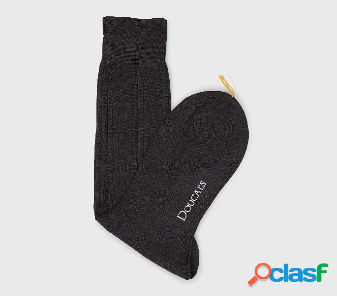 Calza a coste in cotone Grigio 41_U