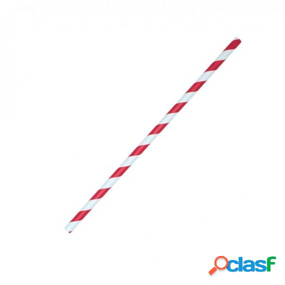 Cannucce Stripes - carta - rosso/bianco - Big Party - conf.