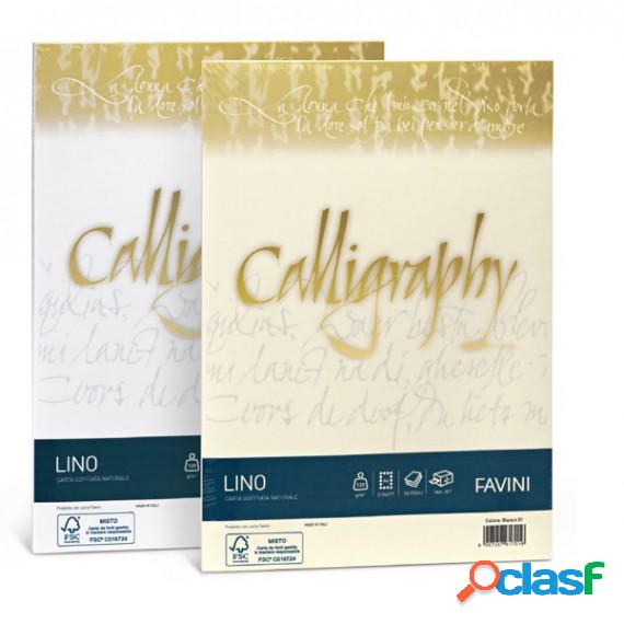 Carta Calligraphy Lino - A4 - 120 gr - avorio 02 - Favini -