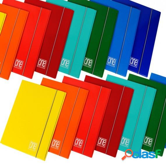 Cartellina One Color - con elastico - 3 lembi - 26 x 35 cm -