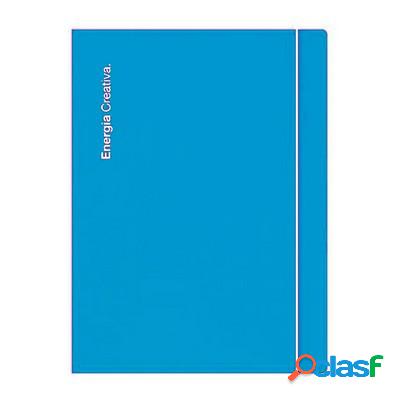 Cartellina Scatto 3 lembi formato A4 dorso 1 cm blu