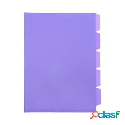 Cartellina Scatto a L con 5 divisori formato A4 viola