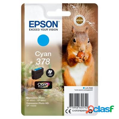 Cartuccia Epson C13T37824010 378 Scoiattolo originale CIANO