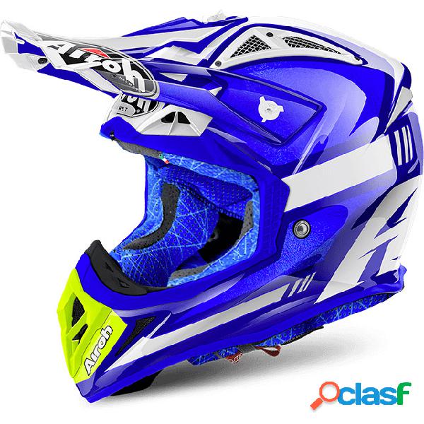 Casco cross Airoh Aviator 2.2 Cairoli Ottobiano in fibra blu