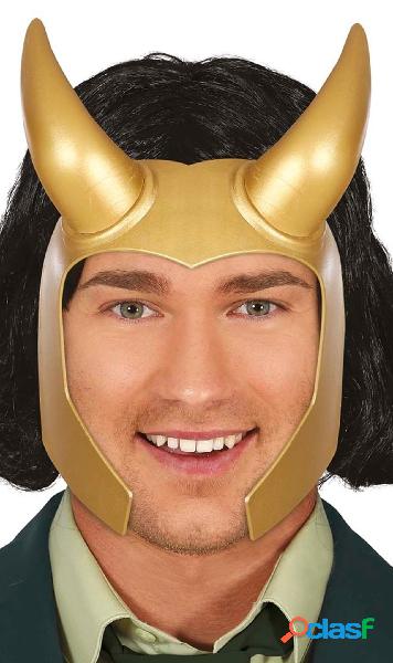 Casco da supereroe Loki dorato