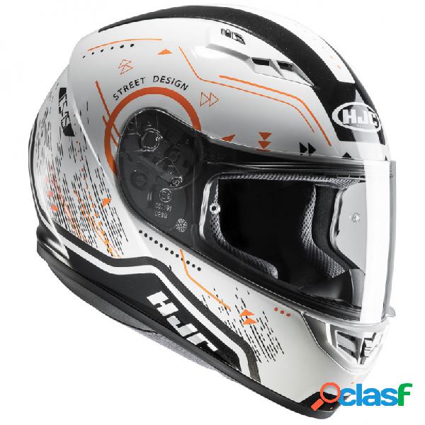 Casco integrale HJC CS-15 SAFA MC7 Bianco Nero Arancio