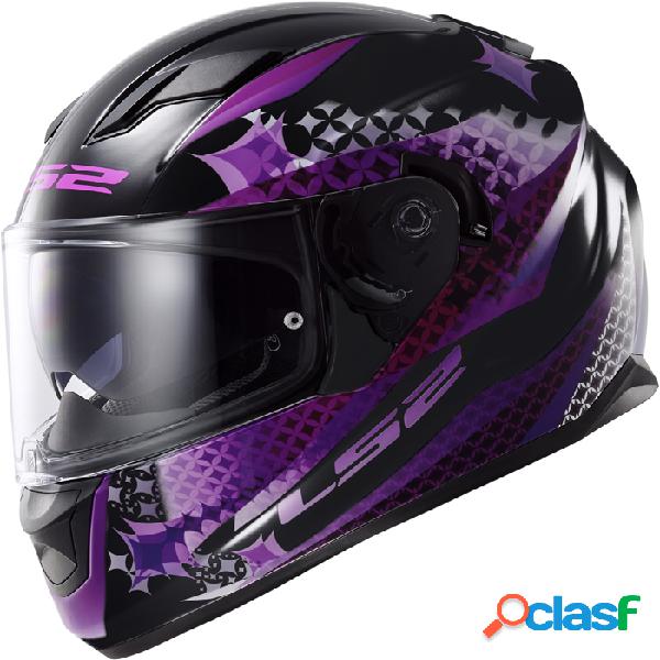 Casco integrale LS2 FF320 Stream Lux Nero opaco Rosa