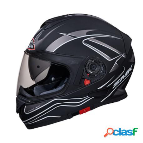 Casco integrale SMK Twister Splash Nero Opaco Grigio