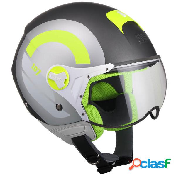 Casco jet CGM 107R TAORMINA visiera sagomata Titanium opaco