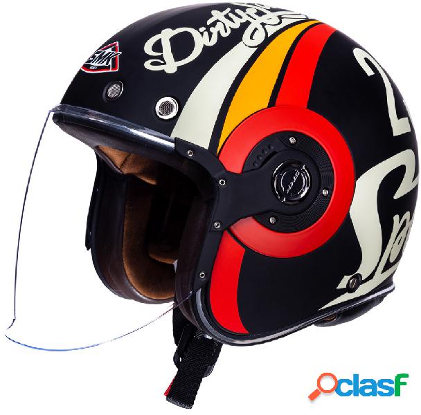 Casco jet SMK RETRO JET SPEED Nero Rosso Arancio