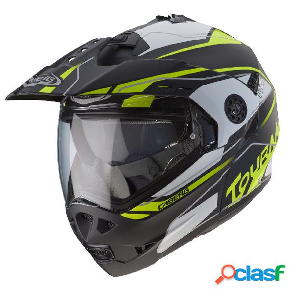 Casco modulare Caberg Tourmax Marathon Nero Opaco Bianco