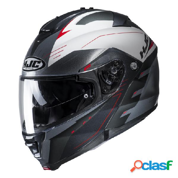Casco modulare HJC IS-MAX II CORMI MC1 Grigio Bianco Rosso