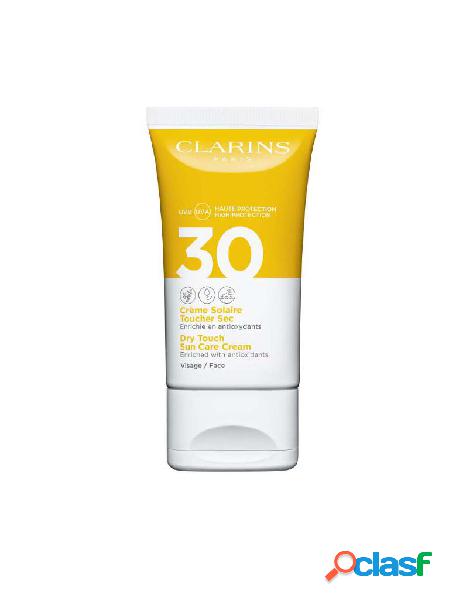 Clarins crema solare viso finish asciutto uva/uvb spf30 50