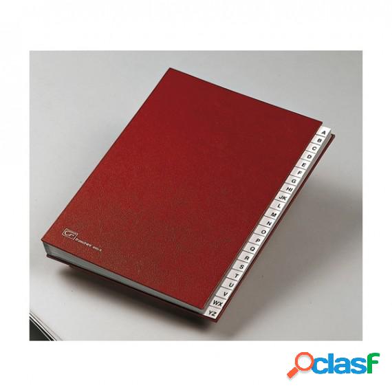 Classificatore alfabetico A/Z - 640E - 24x34 cm - rosso -