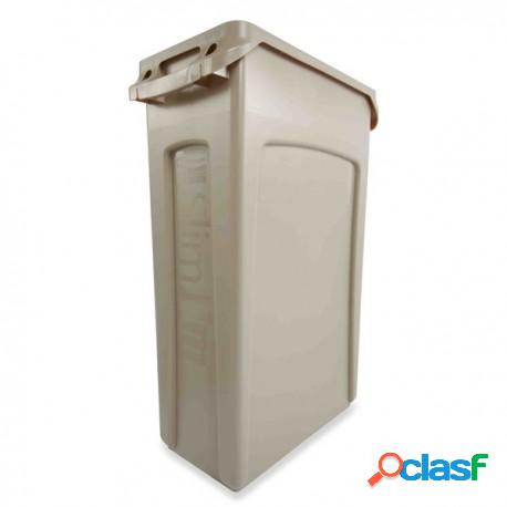 Contenitore Slim Jim Cmaniglie 87Lt Beige Rubbermaid