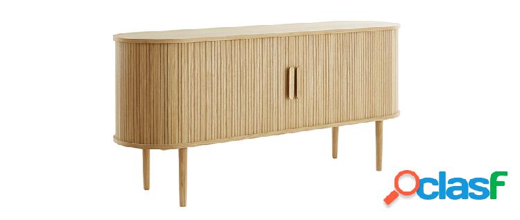 Credenza con ante scorrevoli impiallacciatura rovere e