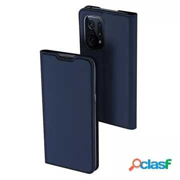 Custodia Flip Dux Ducis Skin Pro Oppo Find X5 - Blu