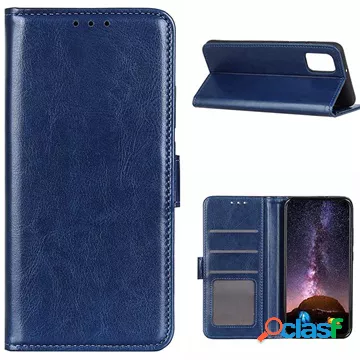 Custodia a portafoglio LG K42 con funzione di supporto - blu