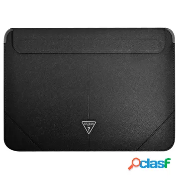 Custodia per Laptop Guess Saffiano Triangle Logo - 16 - Nera