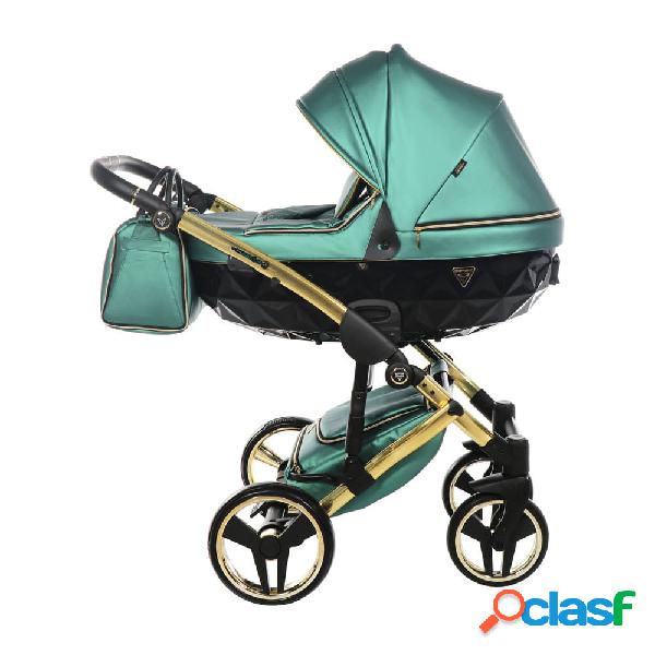 Diamond Fluo 2 in 1 Pelle Verde Navicella Nera Telaio Oro