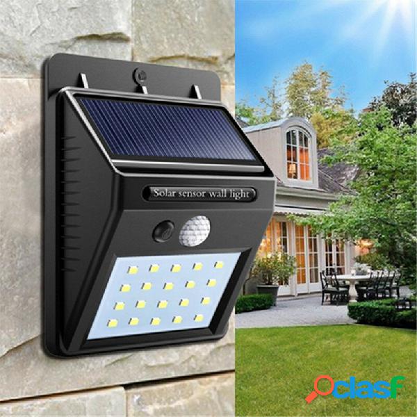 Energia solare 20 LED PIR Lampada da parete con sensore di