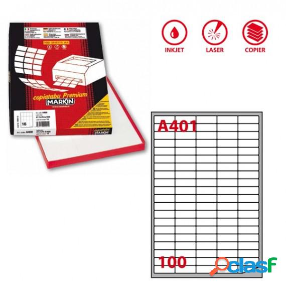 Etichetta adesiva A401 - permanente - 37x14 mm - 100