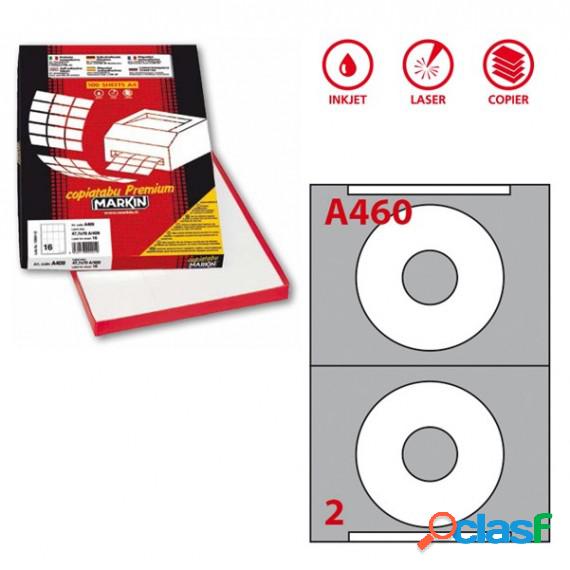 Etichetta adesiva A460 per CD - permanente - diametro CD