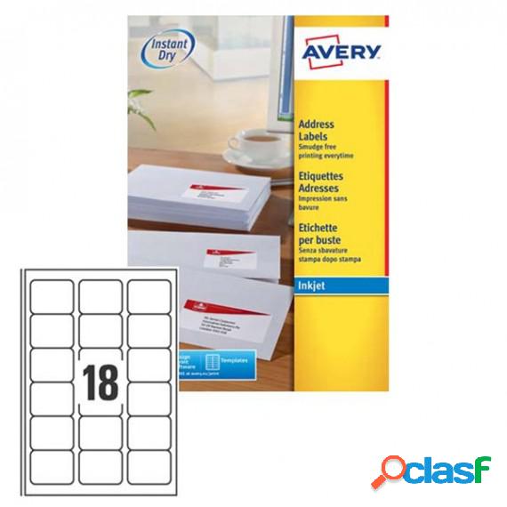 Etichetta adesiva J8161 - permanente - adatta a stampanti