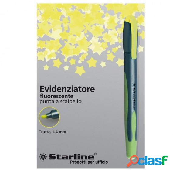 Evidenziatore a penna Starline - punta scalpello - tratto da