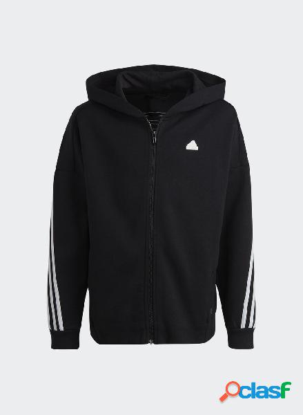 FELPA FUTURE ICONS 3-STRIPES FULL ZIP HOODED BCI JUNIOR