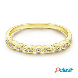 Fede Matrimonio Briolette Oro Argento sterling S925 Corpo a