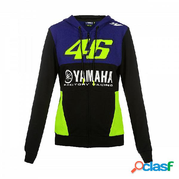 Felpa donna VR46 RACING Yamaha Blu Nero Giallo