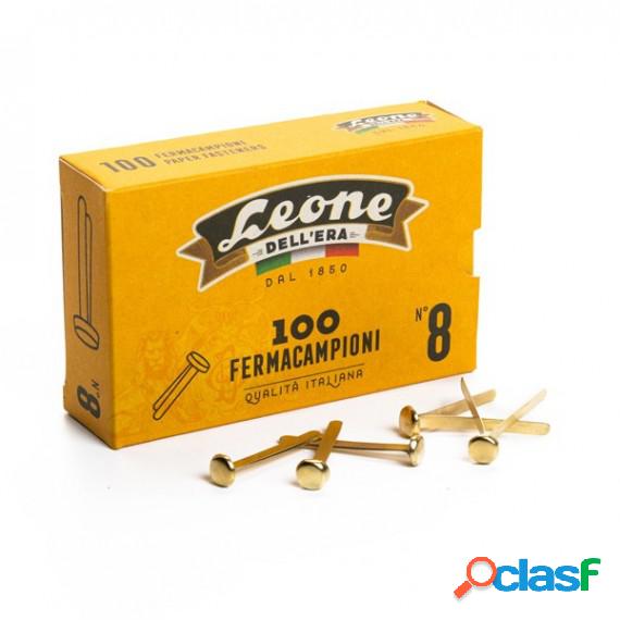 Fermacampioni ottonati - lunghezza 38 mm - n. 8 - Leone -