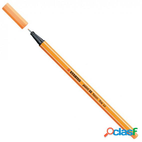 Fineliner Point 88 - tratto 0,4mm - arancio neon 054 -